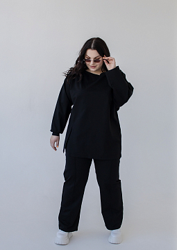 картинка Брюки из джерси черного цвета от магазина Одежда+