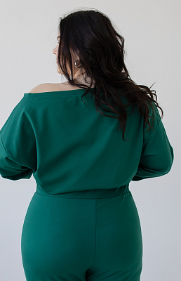 Костюм в спортивном стиле из джерси зеленого цвета