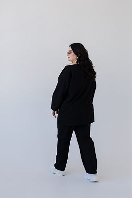 Костюм в спортивном стиле из джерси черного цвета