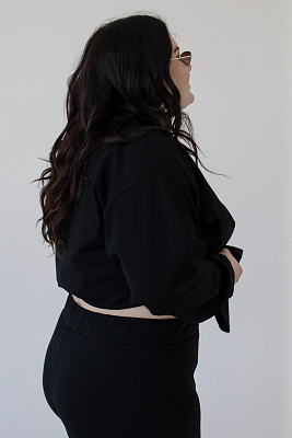 Костюм в спортивном стиле из джерси черного цвета