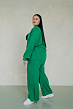 Брюки палаццо с разрезами зеленого цвета