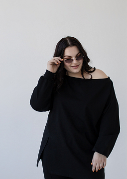 картинка Свитшот из джерси черного цвета от магазина Одежда+