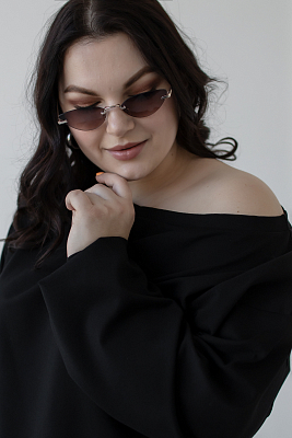 Костюм в спортивном стиле из джерси черного цвета