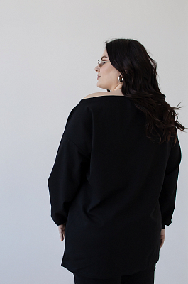 Костюм в спортивном стиле из джерси черного цвета