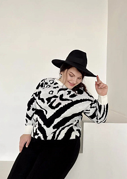 картинка Свитер с принтом "Зебра" от магазина Одежда+